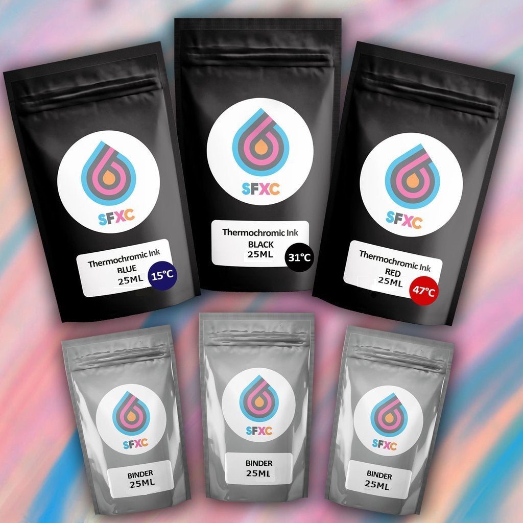 Thermochromic Ink Trial Pack: Colour Changing for T-Shirts Crafts