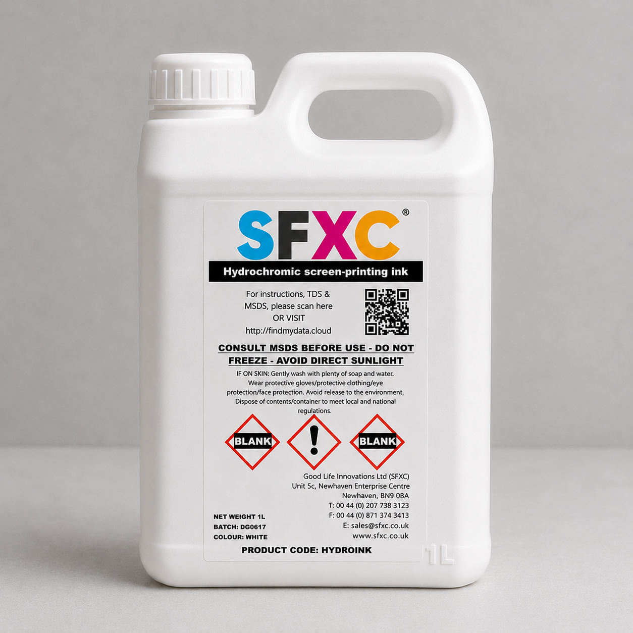 SFXC Hydrochromic Ink 1 litre Hydrochromic Reversible Wet and Reveal Screen Printing Paste for Fabric
