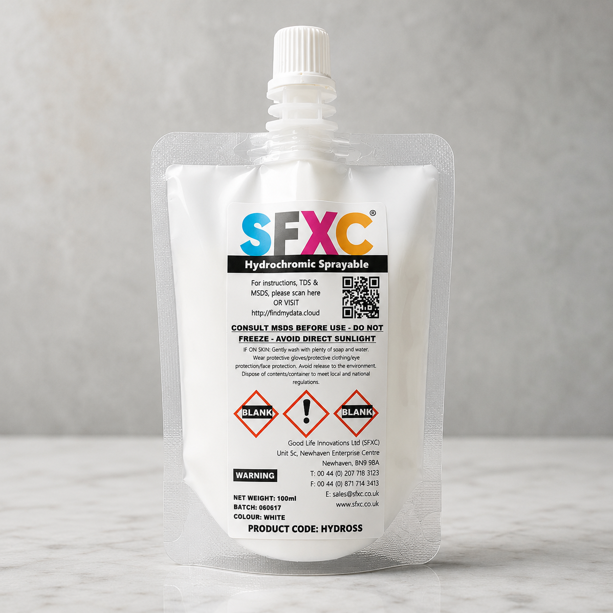 SFXC Hydrochromic Ink 100ml SFXC Hydrochromic Sprayable Ink