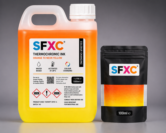 SFXC Thermochromic Paint Temperature Responsive Thermochromic Ink - Orange to Neon Yellow