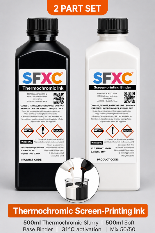 SFXC Thermochromic Screen Ink Thermochromic Ink Black 27°C (80.6°F) - Touch to Reveal