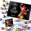 SFXC 24 Colour 3D Paint Set - for Clothing, Fabric, Canvas, Glass and Wood