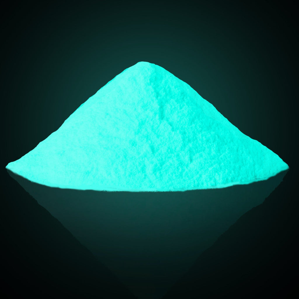 Aqua glow in the dark powder pigment dust