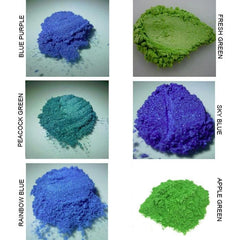 SFXC Pearlescent Pigments Tester Pack 6 x 25g Pearlescent Pigments - Blue/Green